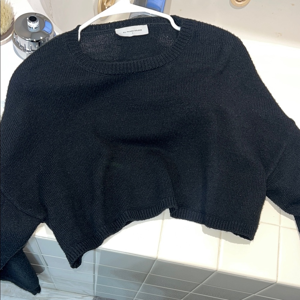 All Things Golden Cropped Sweater